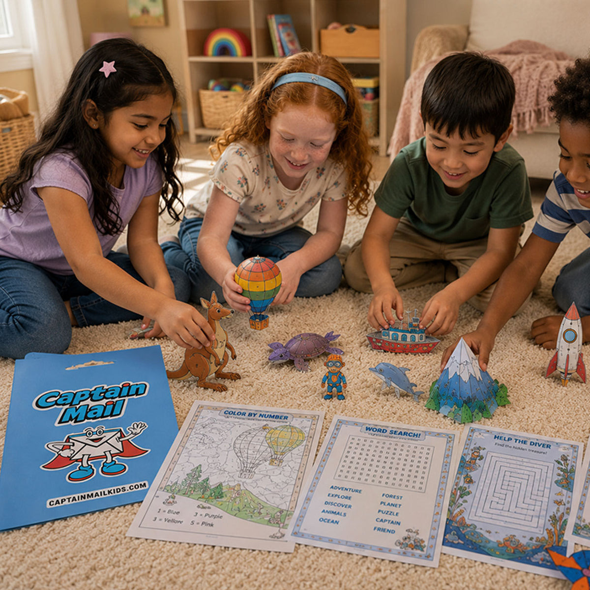 Captain Mail educational mail packet for kids